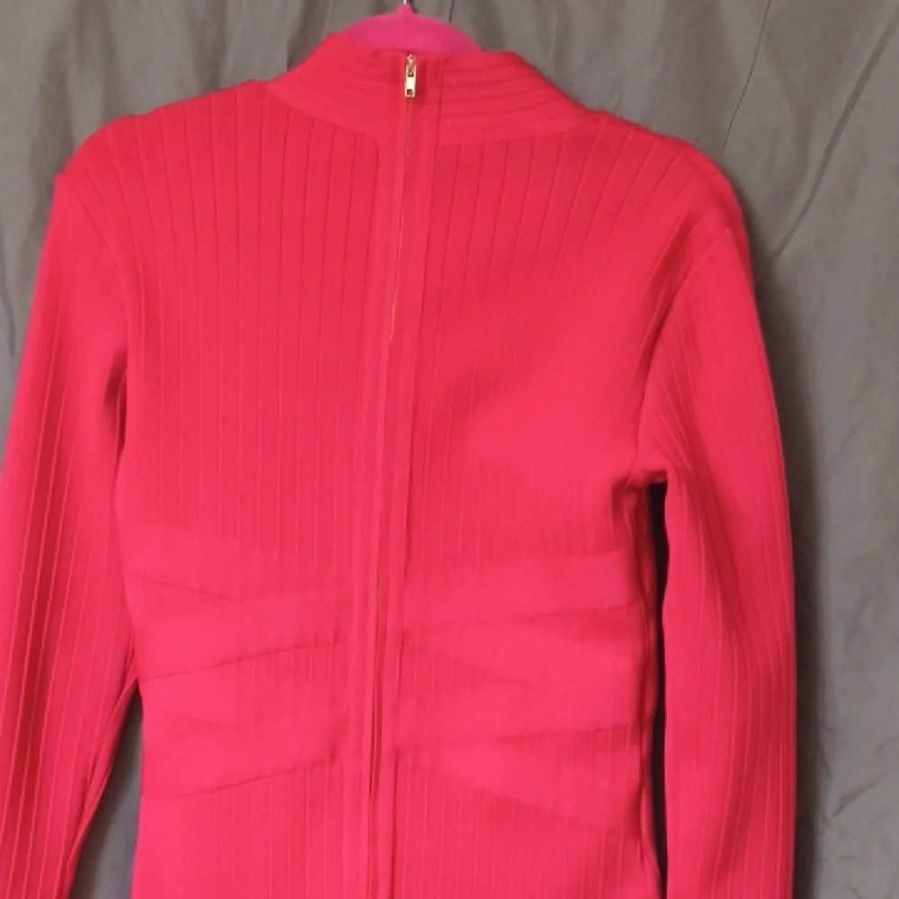 VENUS Vibrant Pink Long Sleeve Dress - Picture 15 of 16